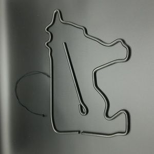 Vintage Wrought Iron Cow Shaped Dinner Bell Ringer